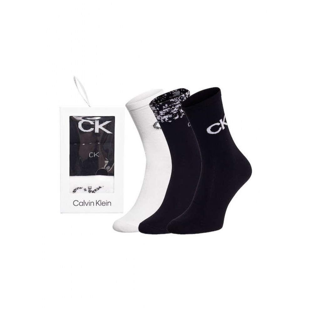 Γυναικείες Κάλτσες Calvin Klein Women Sock 3pc Carton Slider Giftbox 701219849-002 Black Combo