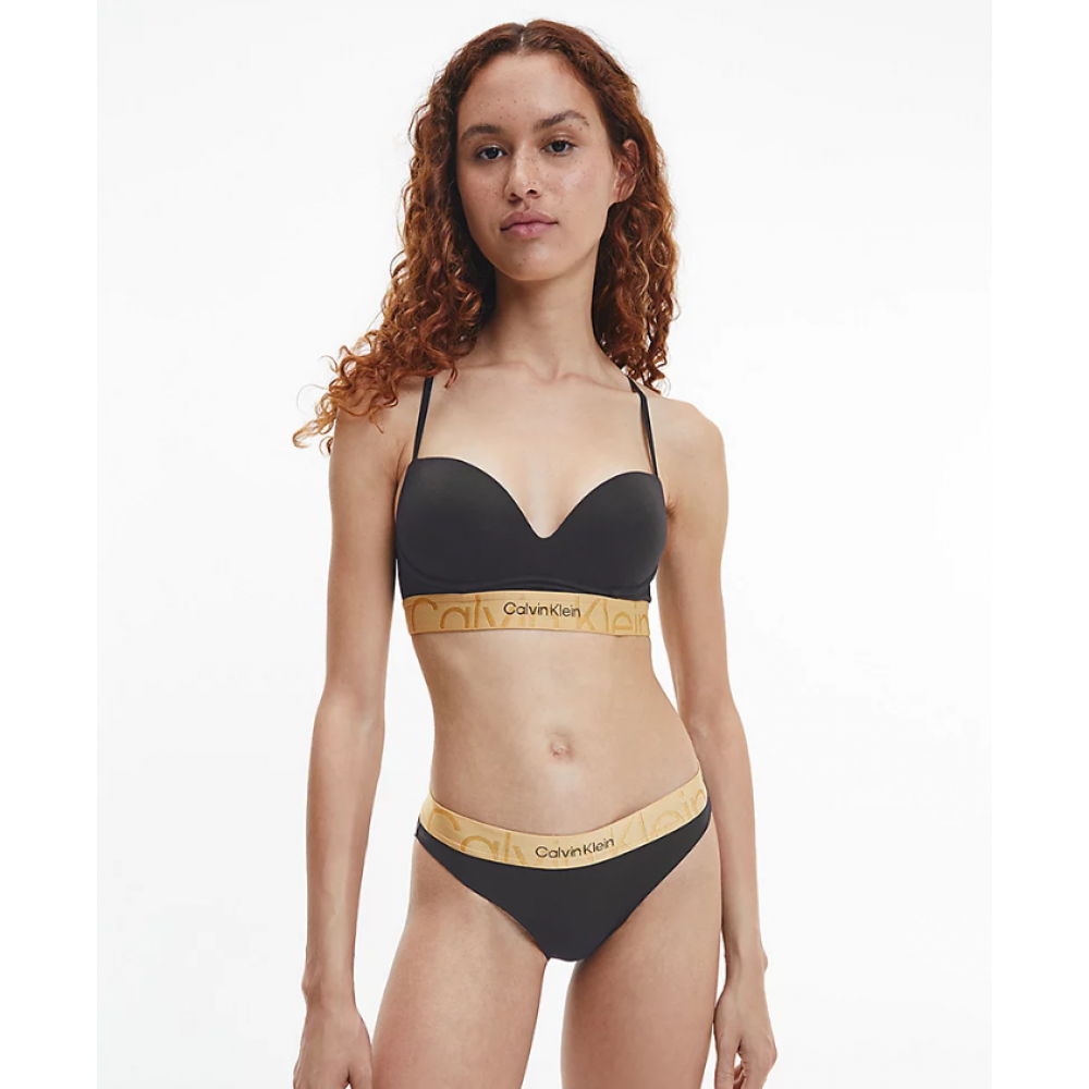 Γυναικείο Bralette Calvin Klein  000QF7054E-UB1 Push Up Bralette  BLACK/GOLD