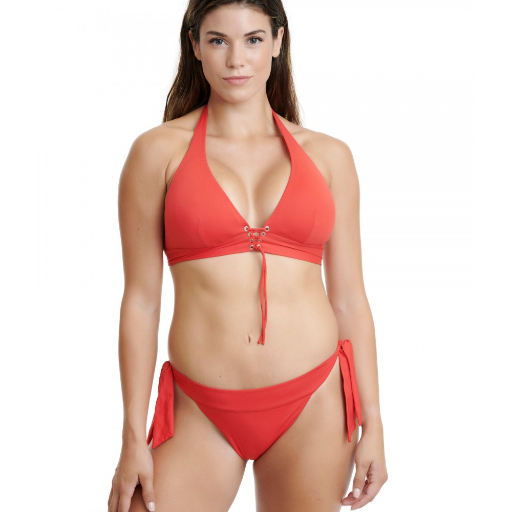 Erka Mare 70663-32, Γυναικείο Τρίγωνο Μαγιό για μεγάλο στήθος, cup C, D με δεσίματα ΚΟΚΚΙΝΟ Erka Mare 70663-32, Γυναικείο Τρίγωνο Μαγιό για μεγάλο στήθος, cup C, D με δεσίματα ΚΟΚΚΙΝΟ