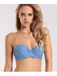 ERKA MARE 77601 Μαγιό Strapless push up, με κούμπωμα στη πλάτη, extra τιράντες για δέσιμο στο λαιμό