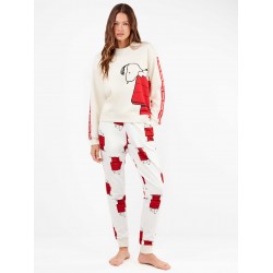 Gisela 2/20332, Γυναικεία Πυτζάμα Φούτερ Peanuts Snoopy, ΕΚΡΟΥ Gisela 2/20332, Γυναικεία Πυτζάμα Φούτερ Peanuts Snoopy, ΕΚΡΟΥ
