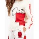 Gisela 2/20332, Γυναικεία Πυτζάμα Φούτερ Peanuts Snoopy, ΕΚΡΟΥ Gisela 2/20332, Γυναικεία Πυτζάμα Φούτερ Peanuts Snoopy, ΕΚΡΟΥ