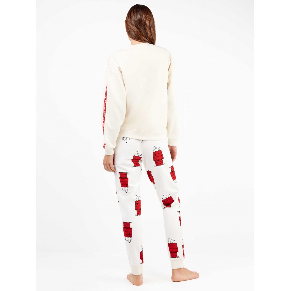 Gisela 2/20332, Γυναικεία Πυτζάμα Φούτερ Peanuts Snoopy, ΕΚΡΟΥ Gisela 2/20332, Γυναικεία Πυτζάμα Φούτερ Peanuts Snoopy, ΕΚΡΟΥ