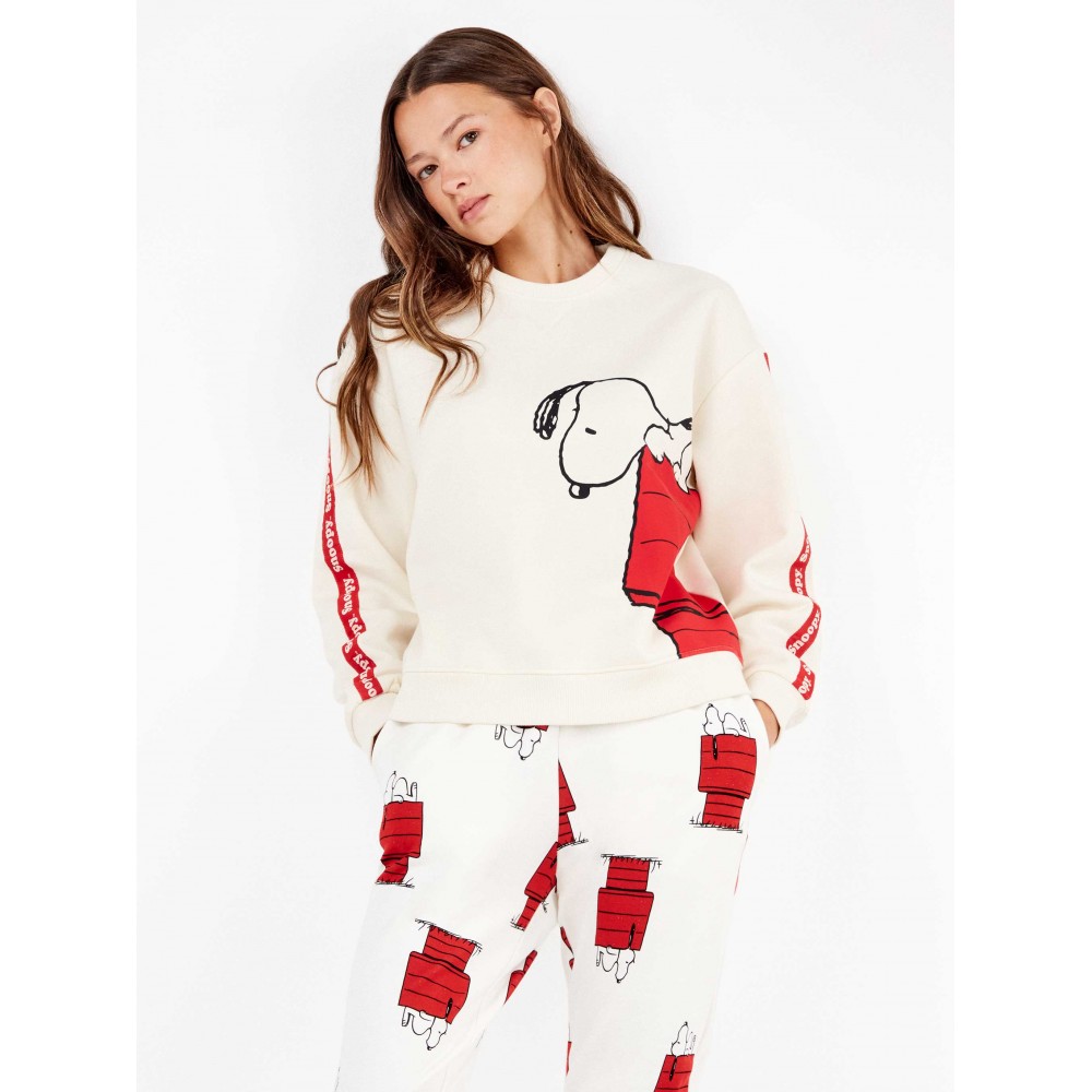 Gisela 2/20332, Γυναικεία Πυτζάμα Φούτερ Peanuts Snoopy, ΕΚΡΟΥ Gisela 2/20332, Γυναικεία Πυτζάμα Φούτερ Peanuts Snoopy, ΕΚΡΟΥ