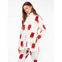 GISELA 2/20333, Γυναικεία Ρόμπα Fleece με φερμουάρ SNOOPY