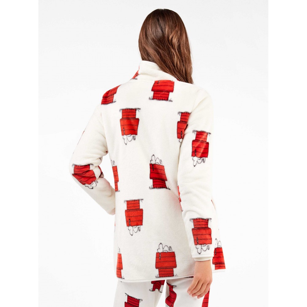 GISELA 2/20333, Γυναικεία Ρόμπα Fleece με φερμουάρ SNOOPY