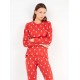 Gisela 2/20334, Γυναικεία Πυτζάμα Βαμβακερή Peanuts Snoopy, KOKKINH Gisela 2/20334, Γυναικεία Πυτζάμα Βαμβακερή Peanuts Snoopy, KOKKINH