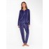 Gisela 2/20316, Γυναικείο Homewear  Microvelour Πουά, ΜΠΛΕ