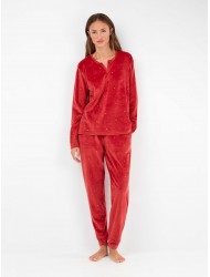 Gisela 2/20316, Γυναικείο Homewear  Microvelour Πουά, ΚΟΚΚΙΝΟ Gisela 2/20316, Γυναικείο Homewear  Microvelour Πουά, ΚΟΚΚΙΝΟ