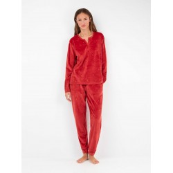 Gisela 2/20316, Γυναικείο Homewear  Microvelour Πουά, ΚΟΚΚΙΝΟ Gisela 2/20316, Γυναικείο Homewear  Microvelour Πουά, ΚΟΚΚΙΝΟ