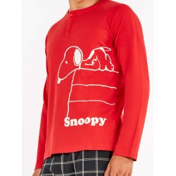GISELA 2/20336, Ανδρική Χειμερινή Πυτζάμα SNOOPY 
