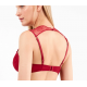 GISELA 2/10138T, Γυναικεio  Σουτιέν Balconette με δαντέλα στην πλάτη, ΚΟΚΚΙΝΟ