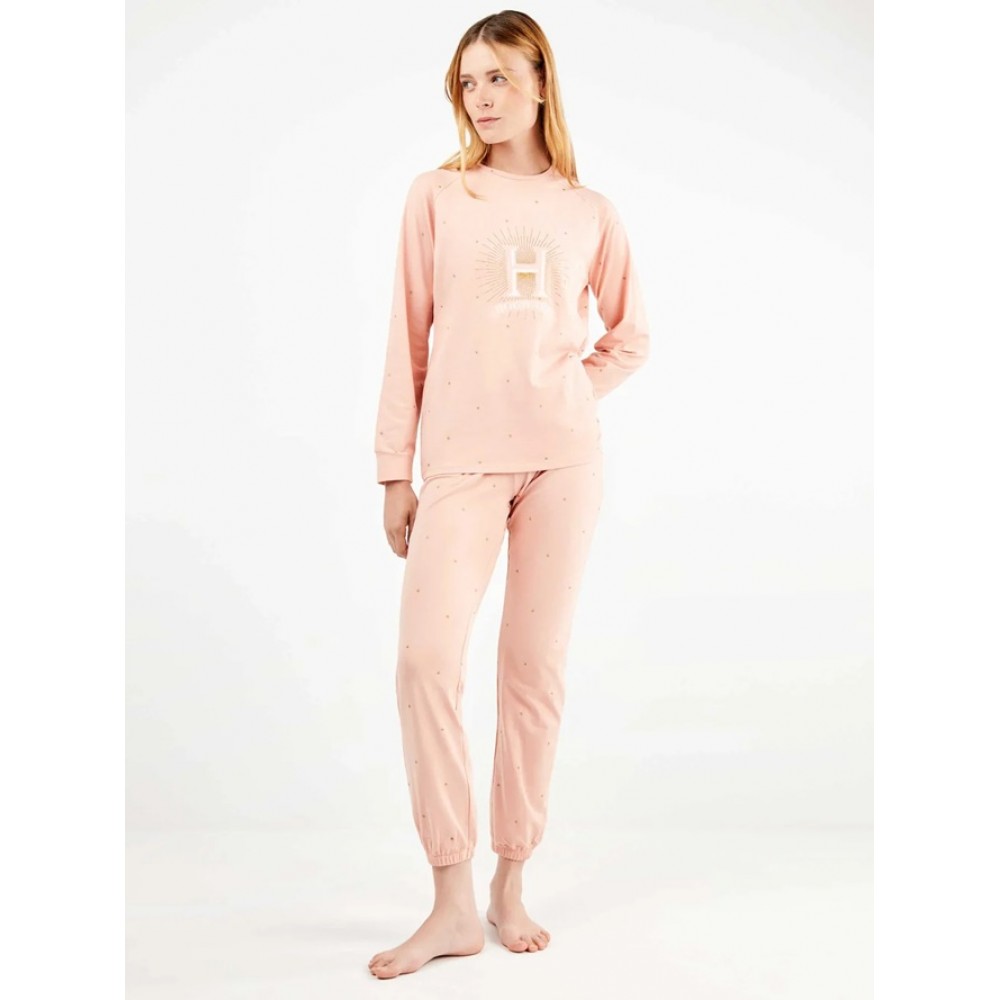 Gisela 2/20355, Γυναικείο Βαμβακερό Σετ Πυτζάμας HARRY POTTER, ΡΟΖ