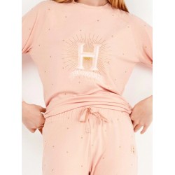 Gisela 2/20355, Γυναικείο Βαμβακερό Σετ Πυτζάμας HARRY POTTER, ΡΟΖ