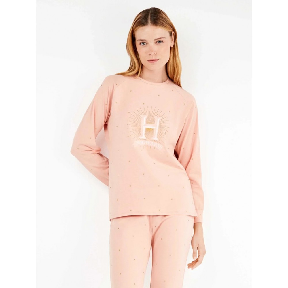 Gisela 2/20355, Γυναικείο Βαμβακερό Σετ Πυτζάμας HARRY POTTER, ΡΟΖ