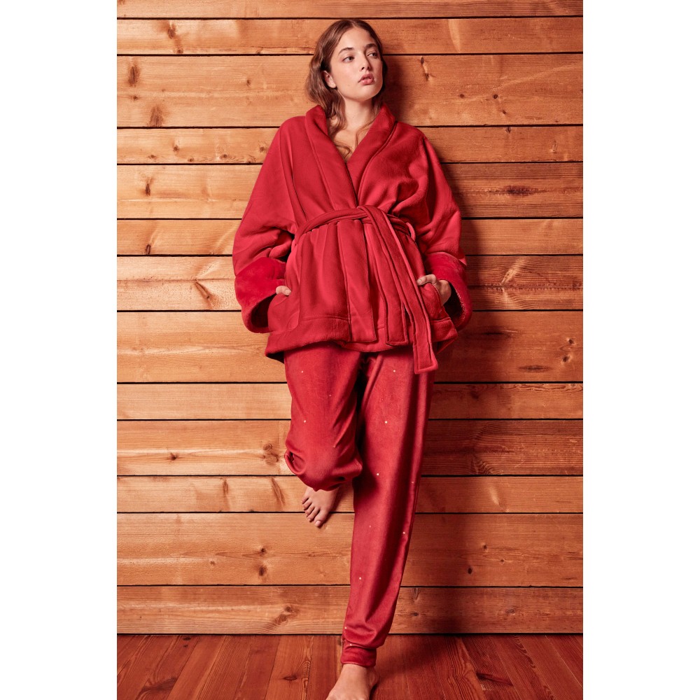 Gisela 2/20316, Γυναικείο Homewear  Microvelour Πουά, ΚΟΚΚΙΝΟ Gisela 2/20316, Γυναικείο Homewear  Microvelour Πουά, ΚΟΚΚΙΝΟ