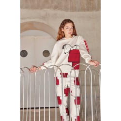 Gisela 2/20332, Γυναικεία Πυτζάμα Φούτερ Peanuts Snoopy, ΕΚΡΟΥ Gisela 2/20332, Γυναικεία Πυτζάμα Φούτερ Peanuts Snoopy, ΕΚΡΟΥ