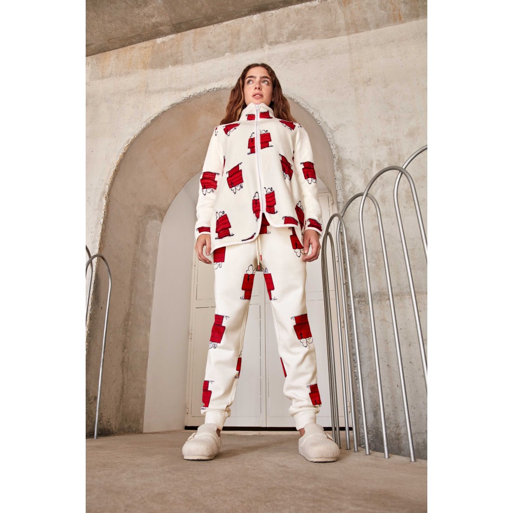 Gisela 2/20332, Γυναικεία Πυτζάμα Φούτερ Peanuts Snoopy, ΕΚΡΟΥ Gisela 2/20332, Γυναικεία Πυτζάμα Φούτερ Peanuts Snoopy, ΕΚΡΟΥ