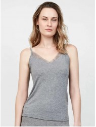 Gisela 1/10062T, Γυναικείο Ισοθερμικό Φανελάκι με Τιράντα και Δαντέλα, ΓΚΡΙ