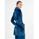 Gisela 2/20425, Γυναικεία Ρόμπα Fleece με κουμπιά και ζώνη, ΜΠΛΕ