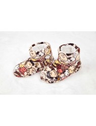 Gisela 2/50126, Γυναικείες Παντόφλες Fleece Peanuts, SNOOPY ΕΚΡΟΥ