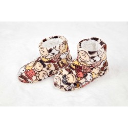 Gisela 2/50126, Γυναικείες Παντόφλες Fleece Peanuts, SNOOPY ΕΚΡΟΥ