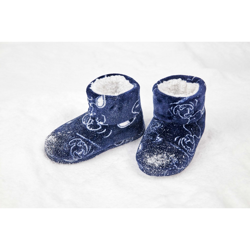 Gisela 2/50127, Γυναικείες Παντόφλες SNOOPY Fleece με γούνα, ΜΠΛΕ ΣΚΟΥΡΟ