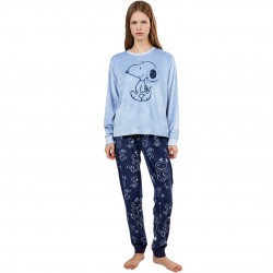 Gisela 2/20464, Γυναικεία Πυτζάμα SNOOPY- PEANUTS Fleece, ΣΙΕΛ