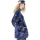 Gisela 2/20465, Γυναικεία Fleece ρόμπα SNOOPY,  ΜΠΛΕ ΣΚΟΥΡΟ