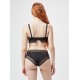 Σετ  Bralette και Κυλοτάκι Gisela 3/0332 cup B χωρίς μπανέλα προφορμαρισμένο, ΜΑΥΡΟ