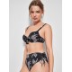 Gisela 2/30094T/TOP, Γυναικείο Bikini Top "TIGER"  με μπανέλα και προφορμάρισμα, ΜΑΥΡΟ