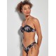 Gisela 2/30095T, Γυναικείο Bikini Top "TIGER"  Στράπλες με μπανέλα και προφορμάρισμα, ΜΑΥΡΟ