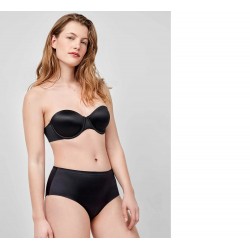 Gisela 1/10056-NEGR0, Κυλοτάκι Ψηλόμεσο ελαφριάς σύσφιξης, χωρίς ραφές, ΜΑΥΡΟ