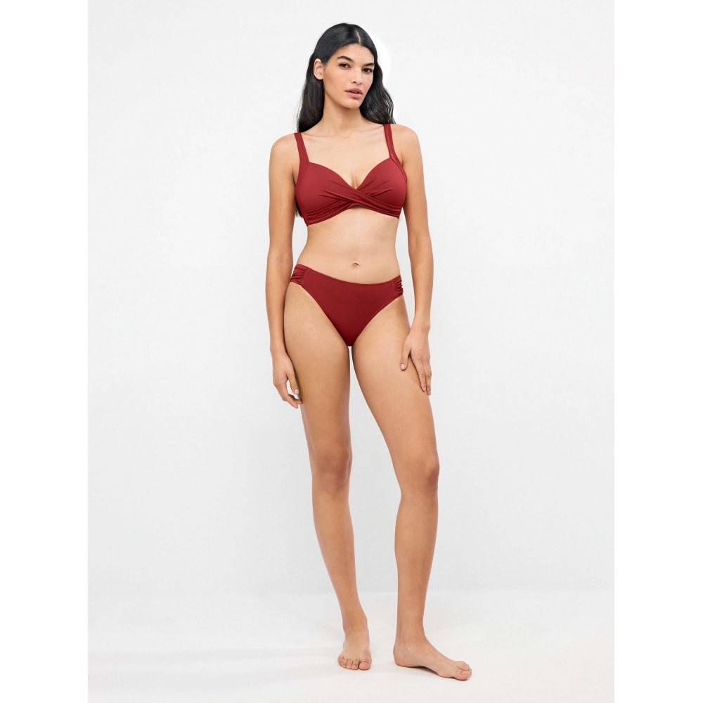 Gisela 2/30415B, Γυναικείο Bikini Bottom με κανονική κάλυψη, ΜΠΟΡΝΤΟ