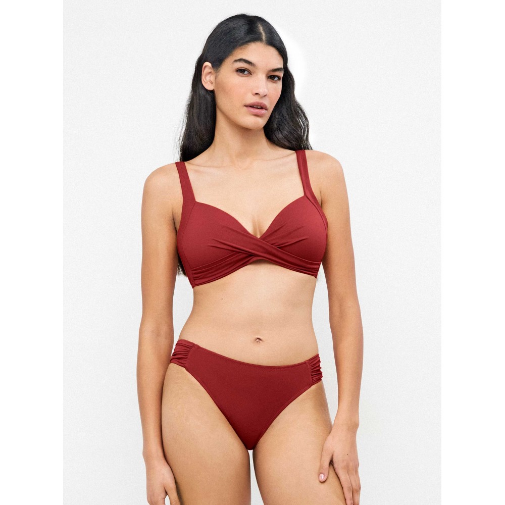 Gisela 2/30415B, Γυναικείο Bikini Bottom με κανονική κάλυψη, ΜΠΟΡΝΤΟ