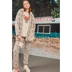 Ρόμπα Γυναικεία Fleece Gisela 2/1988, με all over print TOM & JERRY