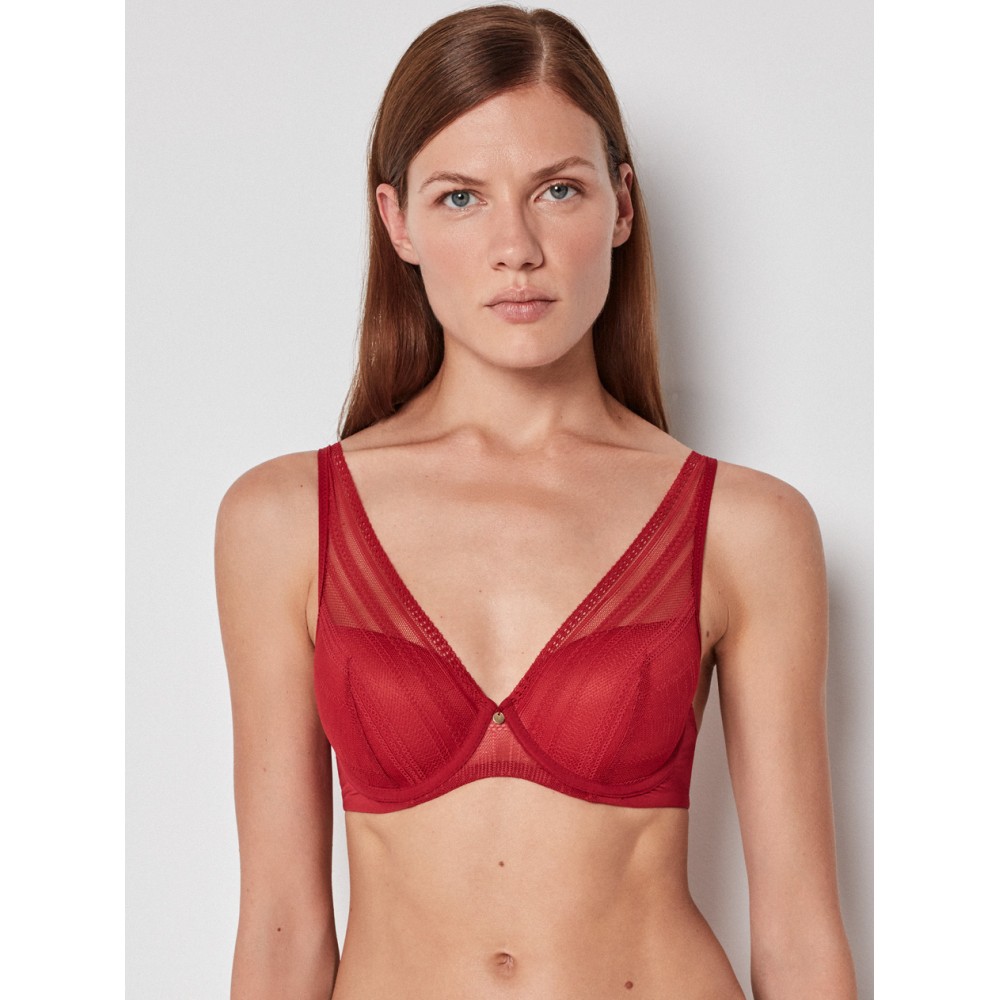 Γυναικείο Σετ Εσωρούχων Bralette  Gisela 3/0345 KOKKINO