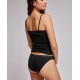 Φανελάκι Gisela Undies 1/0121 με δαντελίτσα και λεπτή τιράντα, ΜΑΥΡΟ