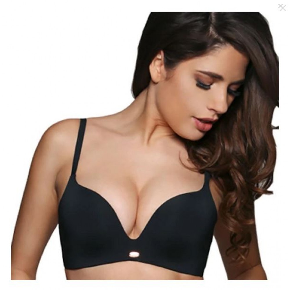 Gossard Supersmooth Non Wired 8811,  Σουτιέν Push Up χωρίς μπανέλα για μεγάλο στήθος, ΜΑΥΡΟ