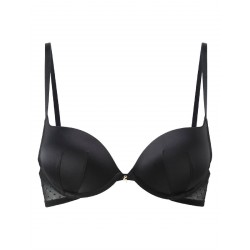 Gossard EveryDay  G111, Push Up σουτιέν με χαμηλό ντεκολτέ για μεγάλο στήθος, ΜΑΥΡΟ