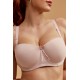 Helen 9563D, Σουτιέν strapless cup D  με μπανέλα, NUDE