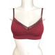 IDER 3216-22, Γυναικείο Bralette- Σουτιέν Easy Lace  από μαλακή μικροϊνα με δαντέλα και χαμηλή πλάτη ΜΠΟΡΝΤΟ