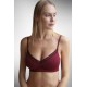 IDER 3216-22, Γυναικείο Bralette- Σουτιέν Easy Lace  από μαλακή μικροϊνα με δαντέλα και χαμηλή πλάτη ΜΠΟΡΝΤΟ