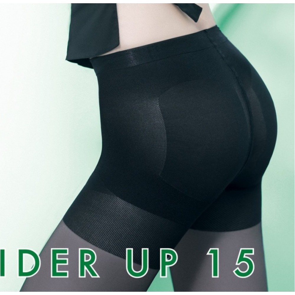 Λεπτό καλσόν 15 den με lastex, Body Shaping IDER UP 15,  ΜΑΥΡΟ