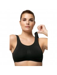 Pompea 89631551, Γυναικείο Brassiere Comfort Size από μικροφίμπρα, Μεγάλα Μεγέθη ΜΑΥΡΟ