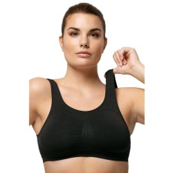 Pompea 89631551, Γυναικείο Brassiere Comfort Size από μικροφίμπρα, Μεγάλα Μεγέθη ΜΑΥΡΟ