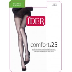 IDER COMFORT 25, Ελαστικό Καλτσόν Σταδιακής Συμπίεσης,  ΜΑΥΡΟ