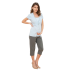 Γυναικείες Πυτζάμες  Εγκυμοσύνης,  ITALIAN FASHION FELICITA SET, με άνοιγμα στο μπούστο, ΣΙΕΛ