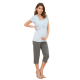 Γυναικείες Πυτζάμες  Εγκυμοσύνης,  ITALIAN FASHION FELICITA SET, με άνοιγμα στο μπούστο, ΣΙΕΛ