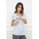 Γυναικείες Πυτζάμες  Εγκυμοσύνης,  ITALIAN FASHION FELICITA SET, με άνοιγμα στο μπούστο, ΣΙΕΛ